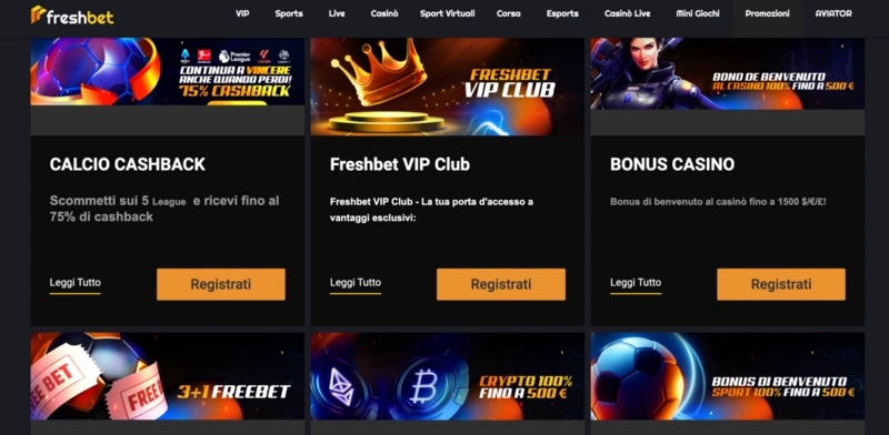 FreshBet Bonuses