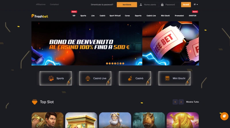 FreshBet Homepage
